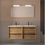 Mueble de baño Attila suspendido 4 cajones doble seno 120 cm roble africa de Salgar